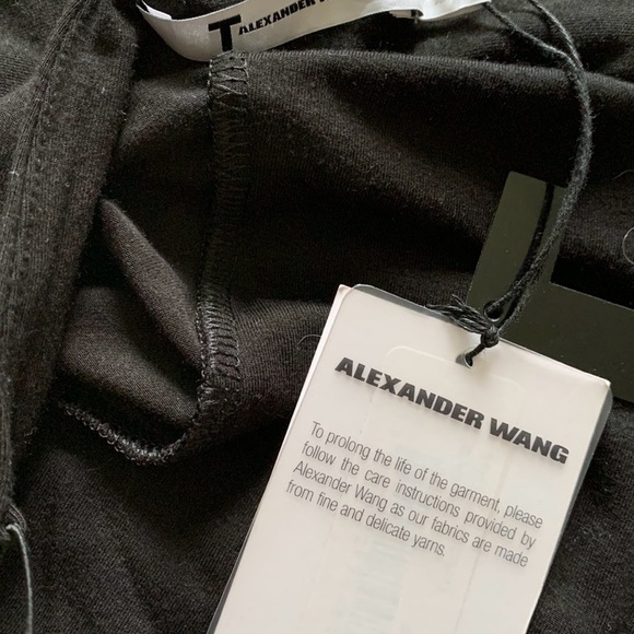 NWT alexander wang t lace up black bodysuit sz L - Picture 6 of 8